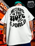Camiseta Oversized Streetwear Jesus Yeshua Estampa Cristã