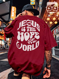 Camiseta Oversized Streetwear Jesus Yeshua Estampa Cristã