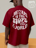 Camiseta Oversized Streetwear Jesus Yeshua Estampa Cristã