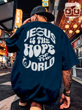 Camiseta Oversized Streetwear Jesus Yeshua Estampa Cristã