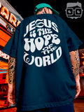 Camiseta Oversized Streetwear Jesus Yeshua Estampa Cristã