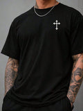 Camiseta Masculina Gola Redonda Camisa Confortável Estampa Religiosa Camisa Descolada Varias Cores