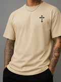 Camiseta Masculina Gola Redonda Camisa Confortável Estampa Religiosa Camisa Descolada Varias Cores